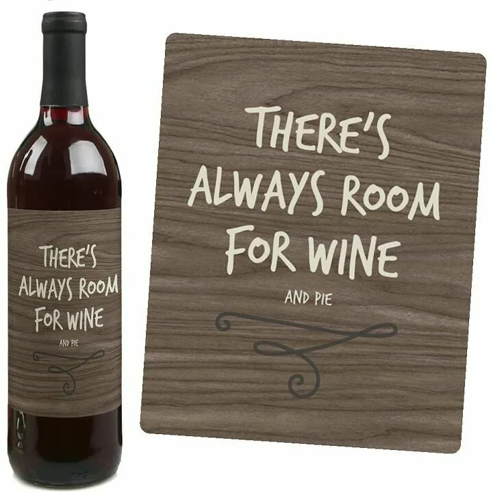 Funny Thanksgiving Wine Labels - Set of 4 Stickers