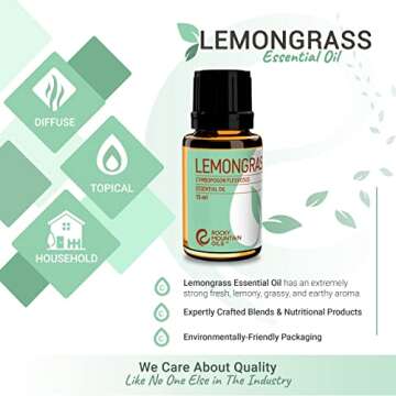 Rocky Mountain Oils Lemongrass Essential Oil - Essential Oils for Diffusers, Topical, and Home - 15ml