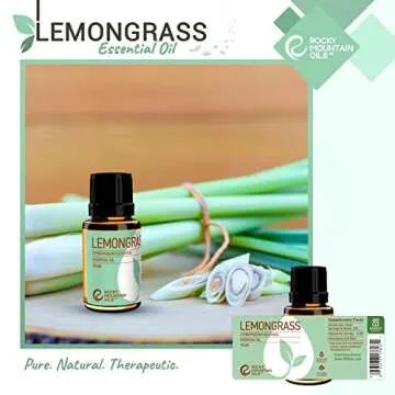 Rocky Mountain Oils Lemongrass Essential Oil - Essential Oils for Diffusers, Topical, and Home - 15ml
