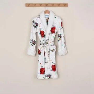 Berkshire Women's Warm Peanuts Robe with VelvetLoft Fabric