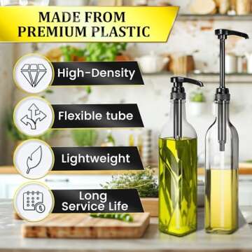 Coffee Syrup Dispenser Black Pump - 4Pcs Hand Soap Pump Replacement Pump Milk Bottle Pump Cherry Syrup Dispenser Pump Juice Bottle Kitchen Sink Soap Dispenser Pump - Coffee Pumps for Syrup Pump Bottle