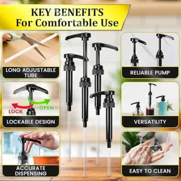 Coffee Syrup Dispenser Black Pump - 4Pcs Hand Soap Pump Replacement Pump Milk Bottle Pump Cherry Syrup Dispenser Pump Juice Bottle Kitchen Sink Soap Dispenser Pump - Coffee Pumps for Syrup Pump Bottle