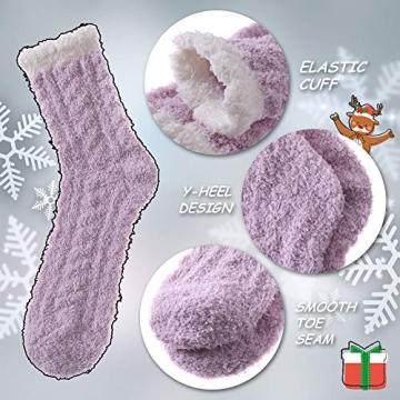 Womens Socks 6 Pairs Solid Color A for cozy comfort