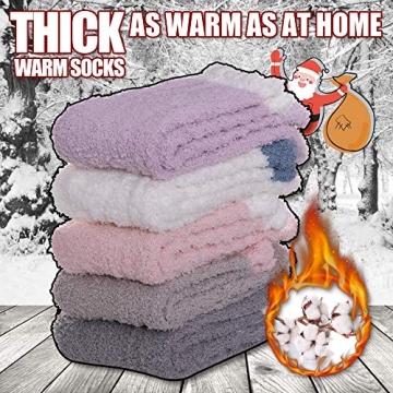 Womens Socks 6 Pairs Solid Color A for cozy comfort