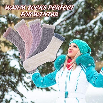 Womens Socks 6 Pairs Solid Color A for cozy comfort