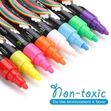 AGPTEK Fluorescent Marker Pen Set with 8 Colors