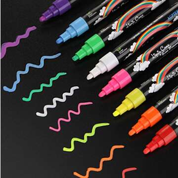 AGPTEK Fluorescent Marker Pen Set with 8 Colors
