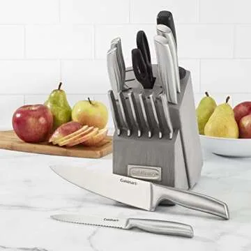 Cuisinart 15PC Ergonomic Knife Set for Effortless Cooking