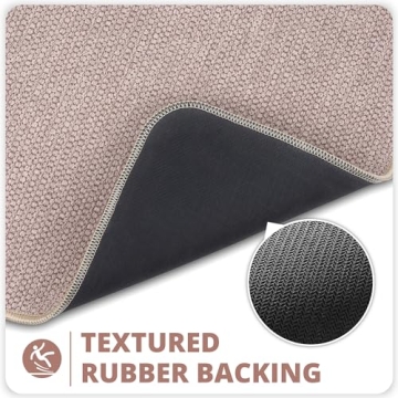 Ultra Thin Non-Slip Bath Mat - Quick Dry, Machine Washable