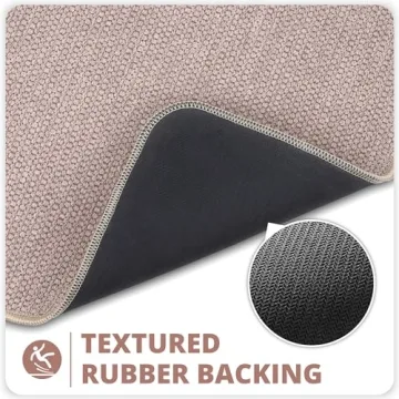 Ultra Thin Non-Slip Bath Mat - Quick Dry, Machine Washable