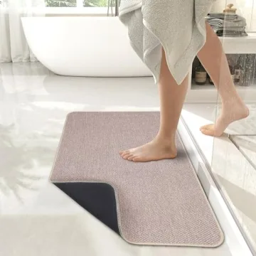 Ultra Thin Non-Slip Bath Mat - Quick Dry, Machine Washable