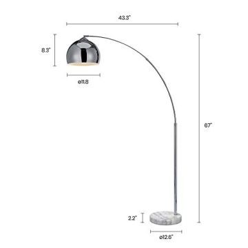 Elegant NW Archiology Arc Floor Lamp for Modern Homes