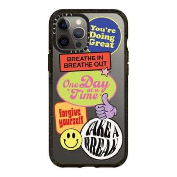 CASETiFY Impact Case for iPhone 12 Pro Max - Doing Great - Clear Black