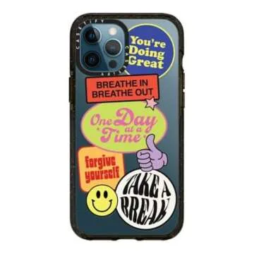 CASETiFY Impact Case for iPhone 12 Pro Max - Doing Great - Clear Black