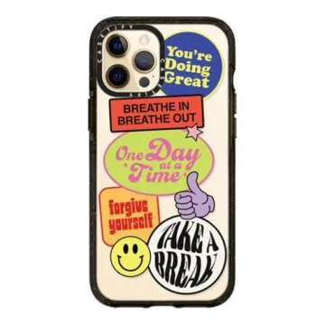 CASETiFY Impact Case for iPhone 12 Pro Max - Doing Great - Clear Black