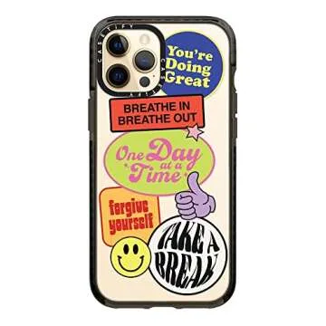 CASETiFY Impact Case for iPhone 12 Pro Max - Doing Great - Clear Black
