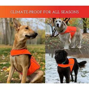 SPOT THE DOG! Reflective Dog Vest - Adjustable Dog Safety Vest, High Visibility Fluorescent Apparel for Dog Walking, Dog Hiking and Camping, Hunting Dog, On or Off Leash (Blaze Orange, M)