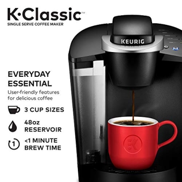 Keurig K-Classic Coffee Maker with AmazonFresh Variety Pack 60 Ct