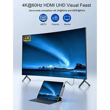 iPad Pro USB C Hub Adapter for iPad Pro 2024 M4 M2 M1,7-in-1 Hub with 4K@60Hz HDMI,3.5mm Jack,USB3.0,PD 60W,SD/TF Card Slot,iPad Air 4/5,iPad Mini 6,iPad pro 13 12.9 Accessories