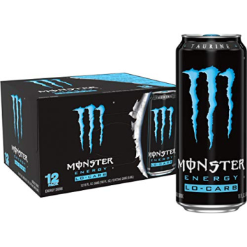 Monster Energy, Lo-Carb Monster, Low Carb Energy Drink, 16 Ounce (Pack of 12)