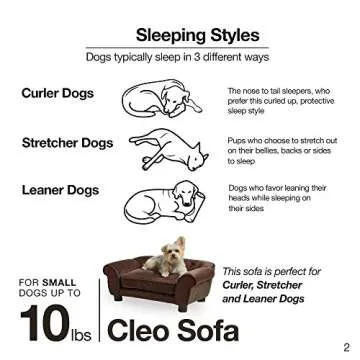 Enchanted Home Pet Cleo Pet Sofa in Brown, 17.5" L x 12.0" W x 9.0" Th