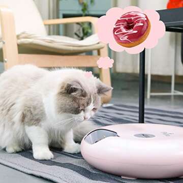 iPettie Donut Automatic Pet Feeder – 6 Meals, Timer & Auto Dispenser
