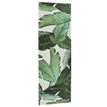 Banana Leaf Yoga Mat - Beverly Hills Themed Banana Leaves Print - Machine Washable, Printed, Non-Slip, Thick, Extra Long, Best Grip/Combo Mat, Great for a Sweaty Practice