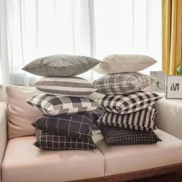 Elegant Solid Color Cotton and Linen Pillow Covers