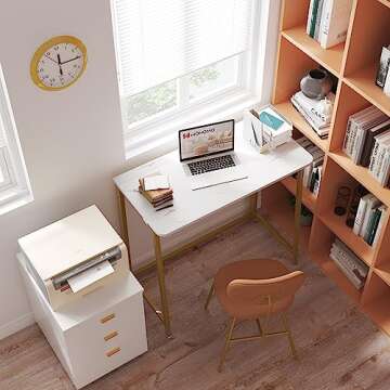 Stylish WOHOMO Folding Desk for Small Spaces