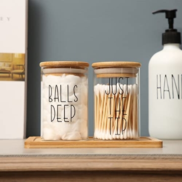 MOMEEMO Apothecary Jars - Fun Bathroom Organization