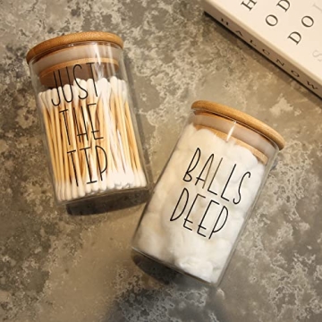 MOMEEMO Apothecary Jars - Fun Bathroom Organization