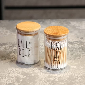 MOMEEMO Apothecary Jars - Fun Bathroom Organization