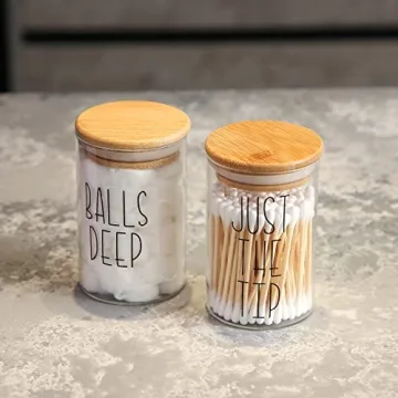 MOMEEMO Apothecary Jars - Fun Bathroom Organization