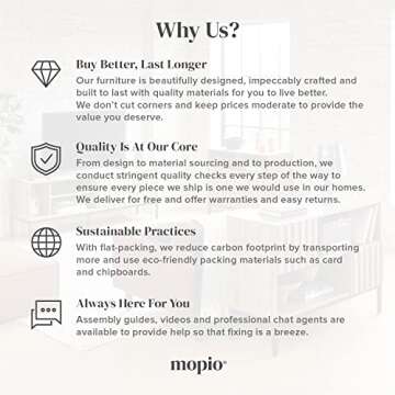 mopio Ensley TV Stand, Mid-Century Modern Television Stand for 55/60/65 inch TV, Farmhouse Entertainment Center with Storage, Media Console Credenza Table for Living Room, Bedroom (Walnut, 46")