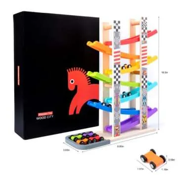 Wood City Toddler Ramp Racer Toy for Ages 1-3