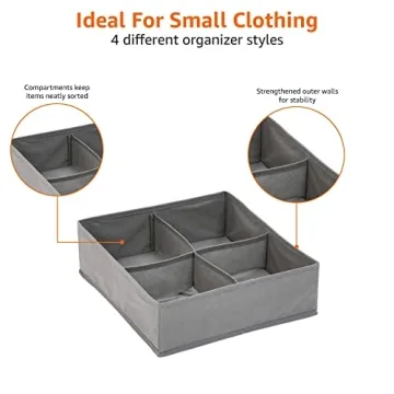 Dresser Drawer Storage Organizer Set for Underwear