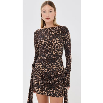 Lioness Glory Mini Dress: Chic Leopard Print for Women