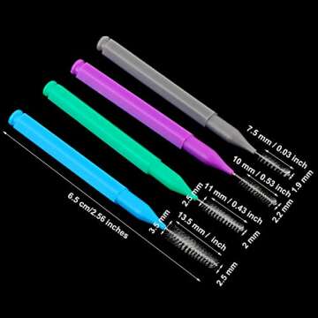 100 Pieces Braces Brush for Cleaner Interdental Brush Toothpick Dental Tooth Flossing Head Oral Dent...