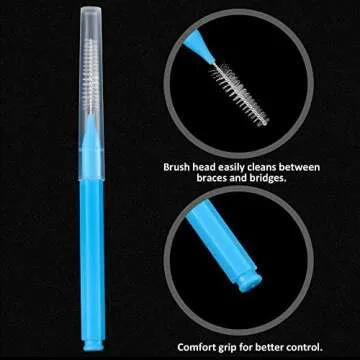 100 Pieces Braces Brush for Cleaner Interdental Brush Toothpick Dental Tooth Flossing Head Oral Dental Hygiene Flosser Toothpick Cleaners Tooth Cleaning Tool (Attractive Colors)