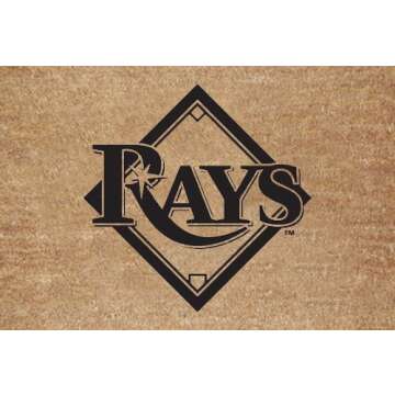 MLB Tampa Bay Devil Rays Flocked Door Mat