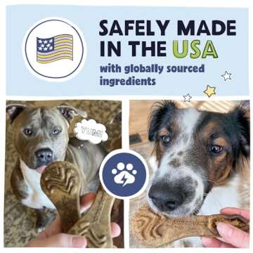 Pawstruck Natural Dental Chews for Medium Large Dogs & Puppies - Vet Recommended Brush Stick Treats Made in USA Breath Freshener to Improve Oral Hygiene & Clean Teeth - 15 Count - Packaging May Vary