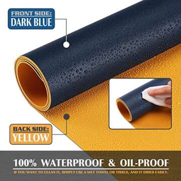 K KNODEL Large Leather Desk Mat & Mouse Pad