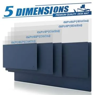 K KNODEL Large Leather Desk Mat & Mouse Pad