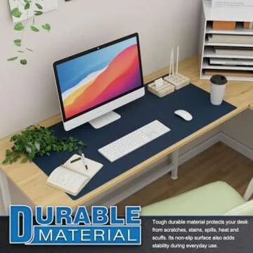 K KNODEL Large Leather Desk Mat & Mouse Pad