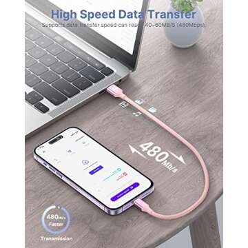 Short iPhone Charger（2pack 1Ft） Apple Mfi Certified Lightning Cable Fast Charging Nylon Braided Phone USB Charger Cord for iPhone 12Pro Max/12/11 /Xr/X/MaX10/8 Plus/7/6/6s/5c/SE/iPad Air Mini