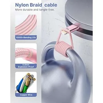 Short iPhone Charger（2pack 1Ft） Apple Mfi Certified Lightning Cable Fast Charging Nylon Braided Phone USB Charger Cord for iPhone 12Pro Max/12/11 /Xr/X/MaX10/8 Plus/7/6/6s/5c/SE/iPad Air Mini