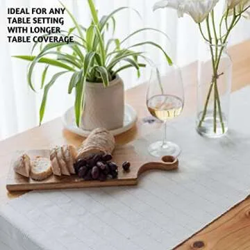 Folkulture Cotton Table Runner with Tassels 90 Inches