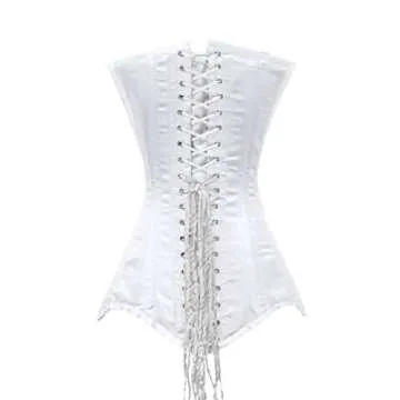 luvsecretlingerie Heavy Duty 26 Double Steel Boned Waist Training Satin Normal Torso Overbust Shaper Corset #8151-OT-SA