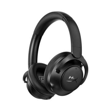 HyperX Cloud Mix 2 Wireless Over-Ear Headphones with Active Noise Cancellation, 110 Hours Battery Li...