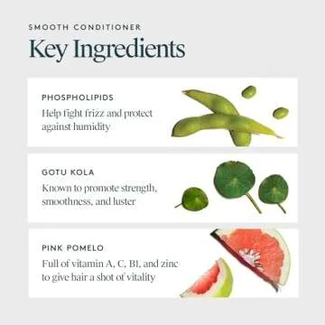 Virtue Smooth Conditioner for Frizz Control for Curly Hair, Sulfate Free, Safe for All Hair Types, Color Safe